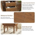 thumbnail image 5 of Mid Century Modern Nightstand, Walnut Solid Wood Nightstand with 2 Drawers, Bedside Tables with High Solid Leg, Side Table for Bedroom, 5 of 6