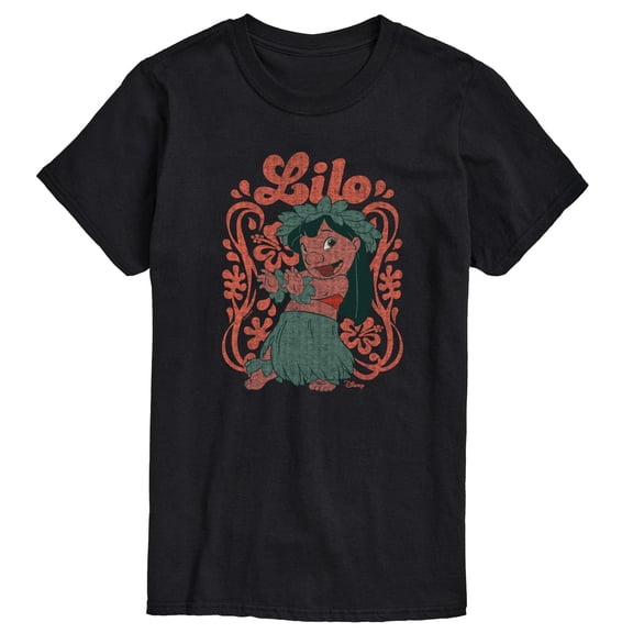 Disney - Lilo Floral Frame - Men's Short Sleeve Graphic T-Shirt