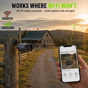 TACTACAM Defend Cellular Security Camera Bundle Solar Panel + Rechargeable Battery + 32GB SD Card 4G LTE No WiFi Needed Wireless Outdoor Camera for Remote Property, Cabin, Ranch, Job Site