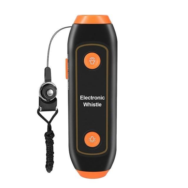 ZheElen Large Application et Haut Volume Sifflet Électronique pour l'Urgence Sifflet d'Urgence Plus Durable orange 1Set