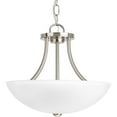 thumbnail image 6 of Progress Lighting Gather Collection 2-Light Semi-Flush Mount in Antique Bronze with White Etched Glass Shades, 6 of 10
