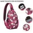 thumbnail image 3 of Funny Cat Print Sling Backpack, Watercolor Cat Pattern Crossbody Bag, Cat Lover Gift with Hand-drawn Artistic Design, 3 of 6