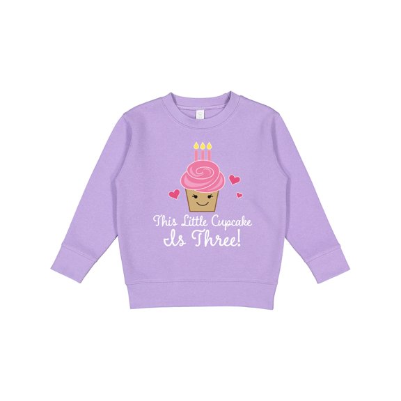 Inktastic 3rd Birthday Cupcake Girls Cute Toddler Sweatshirt