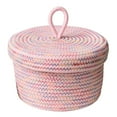 thumbnail image 1 of Storage Basket Hand-woven Convenient Small Size  Snacks Debris Desktop Basket with Lid for Snacks, 1 of 10