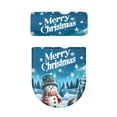 thumbnail image 2 of HELLHERO Christmas Snowman and Snowflakes Toilet Lid Seat Cover, Fits All Toilet Shapes Soft Easy Care, Stylish Gifts Stretch Adjustable, Toilet Seat Lid Cover, 2 of 8
