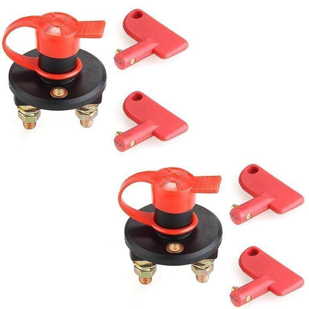 Car Battery Isolator Switch Battery Disconnect Switch Power Cut off Kill Switch for Marine Boat RV Camper Auto Truck Vehicle 