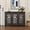 Dark Brown, variant on Gretop 3-Mirrored Door Sideboard, 49.33" Spacious Countertop Buffet with Adjustable Shelves