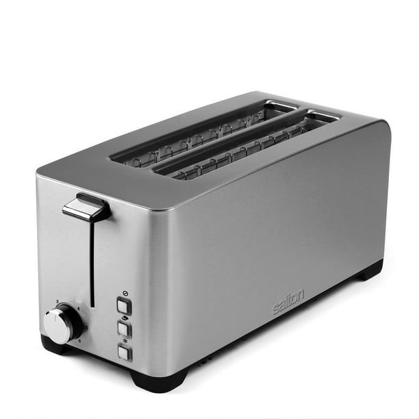 Salton ET1817 Long Slot 4 Slice Toaster Silver