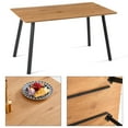 thumbnail image 7 of EBQOSK Modern Design Rectangle MDF Restaurant Wooden Dining Table with Metal Frame Walnut, 7 of 7