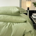 thumbnail image 1 of Xiao Hua Juego de 2 fundas de almohada 100 % algodón, tamaño estándar, con ribete de botones, suaves y duraderas, con un efecto refrescante premium para cama (48 x 73 cm, verde), 1 of 5