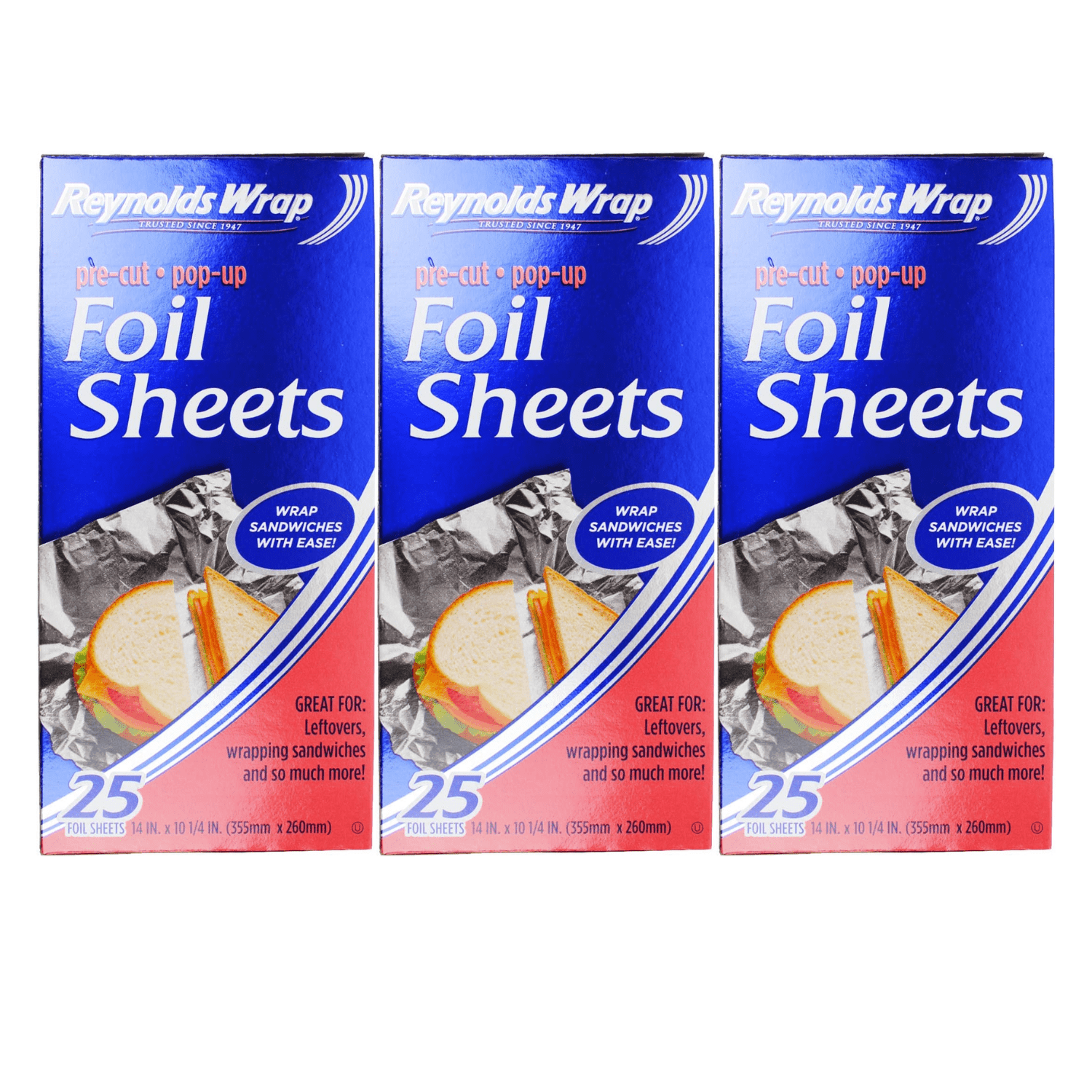 Reynolds Precut Foil Sheets Pop Up & Nonstick Aluminum Foil Sheet for
