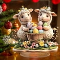thumbnail image 5 of TUTUnaumb Easter Lamb Table Decoration Centerpiece, 2D Acrylic Eggs Sheep Table Top Ornament, Easter Acrylic Rabbit Decor for Office Dining Room Party Supplies-Multicolor, 5 of 6