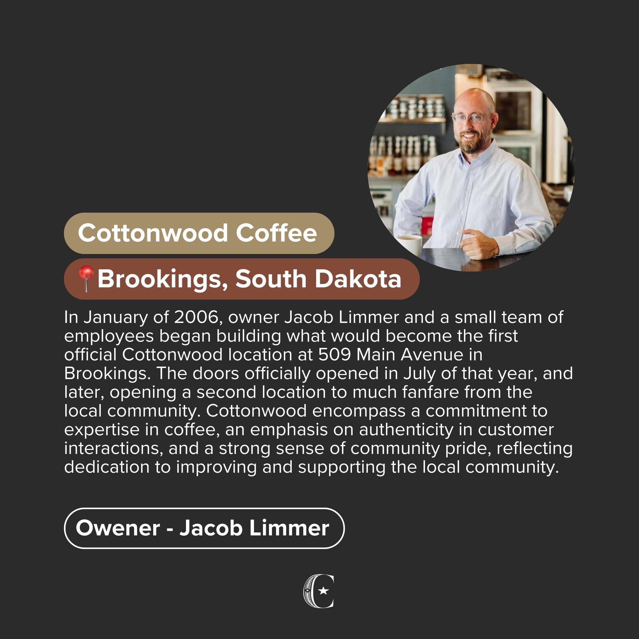 Local Cottonwood Coffee Badlands Blend, Naturally Caffeinated Dark Roast Coffee, Ground, 12oz
