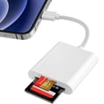 thumbnail image 1 of Lightning Lecteur SD & Micro SD pour iPhone, Adaptateur de Carte à Double Fentes avec Plug and Play, 1 of 7
