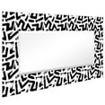 thumbnail image 2 of "Intertwined" 72"x36" Rectangular Beveled Leaner Mirror on Free Floating Reverse Printed Tempered Art Glass, 2 of 12