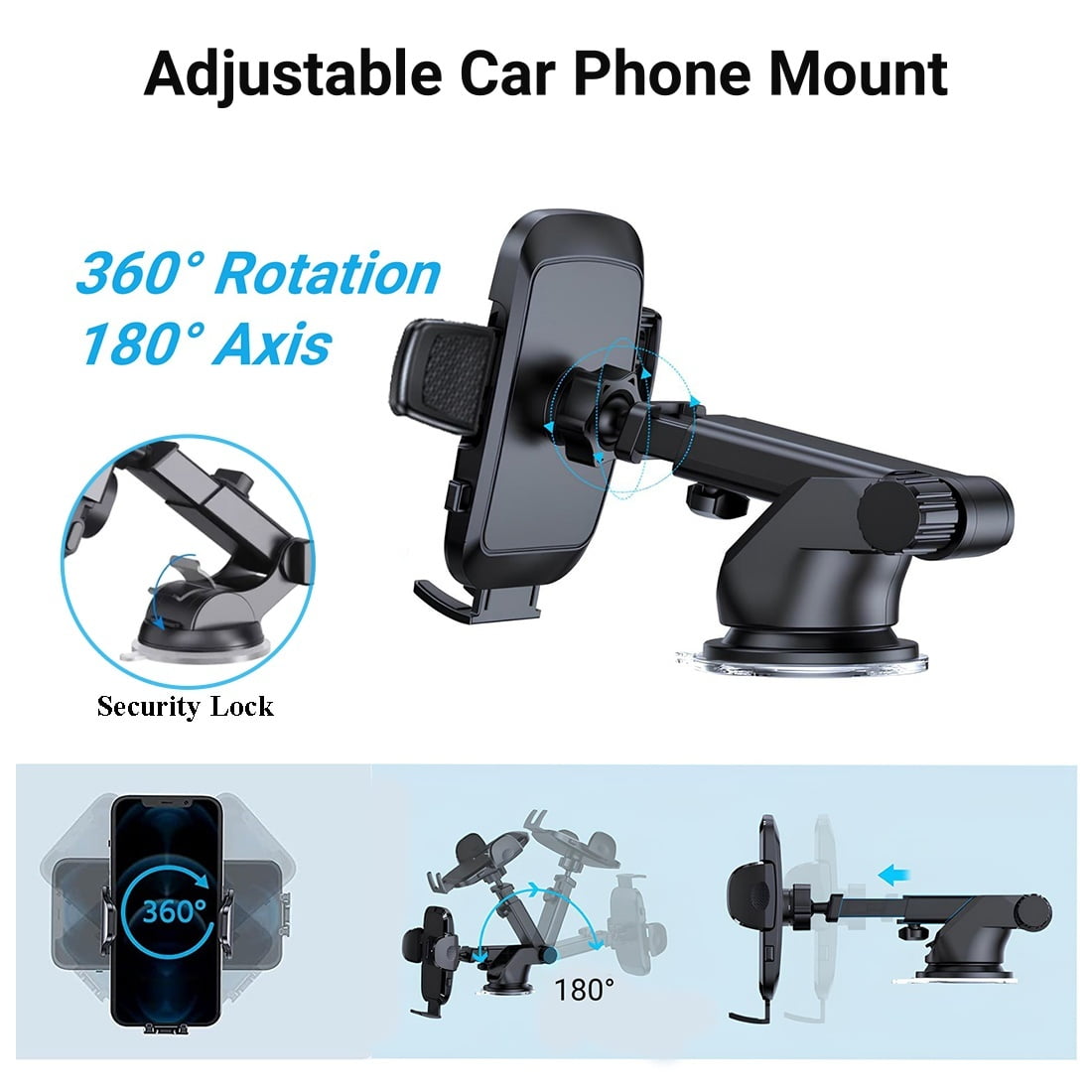 Wireless Car Charger, 15W Fast Charging Auto Clamping Car Charger Phone Mount Air Vent Phone Holder, Fit for Phone Support Wireless Charging (Width 60-90mm) iPhone, Samsung Galaxy/Ultra, Google/LG