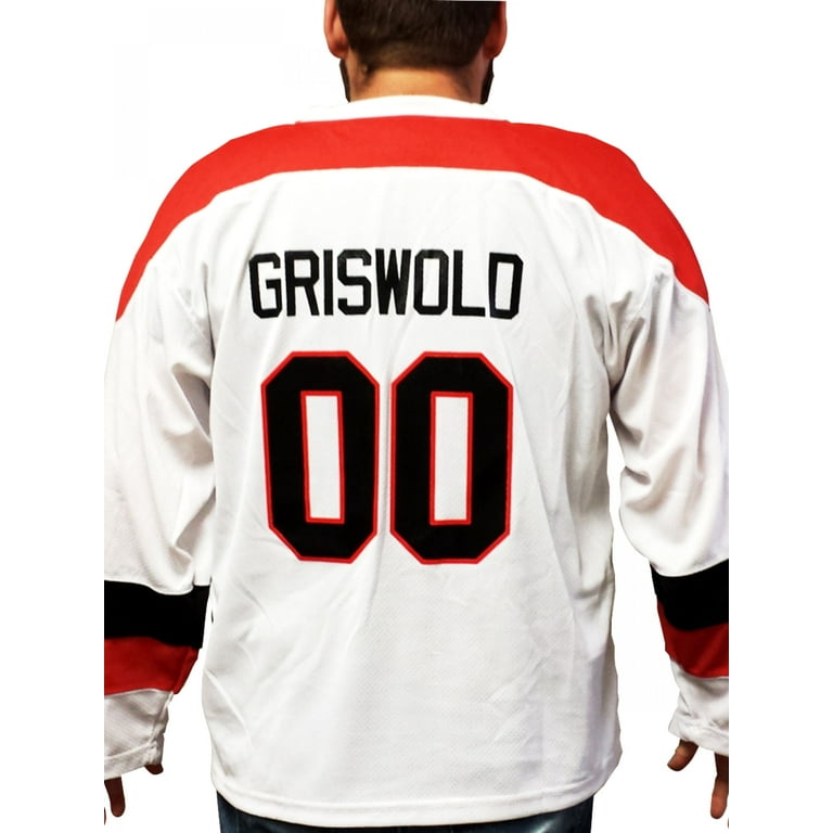 2 Color Clark Griswold #00 X-Mas Christmas Vacation Movie Hockey Jersey  Stitched