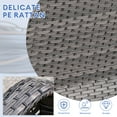 thumbnail image 5 of Ovios 4 Pieces Patio Furniture Wicker Outdoor Sectional Sofa, Grey Wicker, 5 of 6