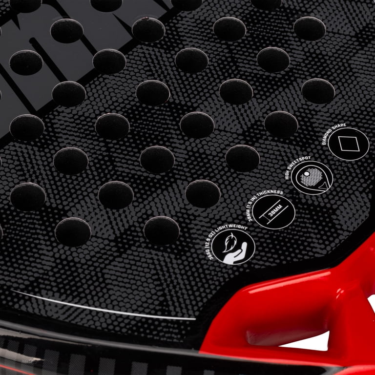 Noctis Padel Racket – 100% Carbon Fiber, Diamond Shape, EVA Foam Core, 3D Honeycomb Surface, Includes Cover