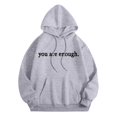 thumbnail image 6 of Cnbwig Oversized Hoodies for Women Word Graphic Letter Hoodies Vintage Trendy Sweatshirts Preppy Drop Shoulder Long Sleeve Tops Sweatshirts for Fall and Winter Grey XXL, 6 of 7