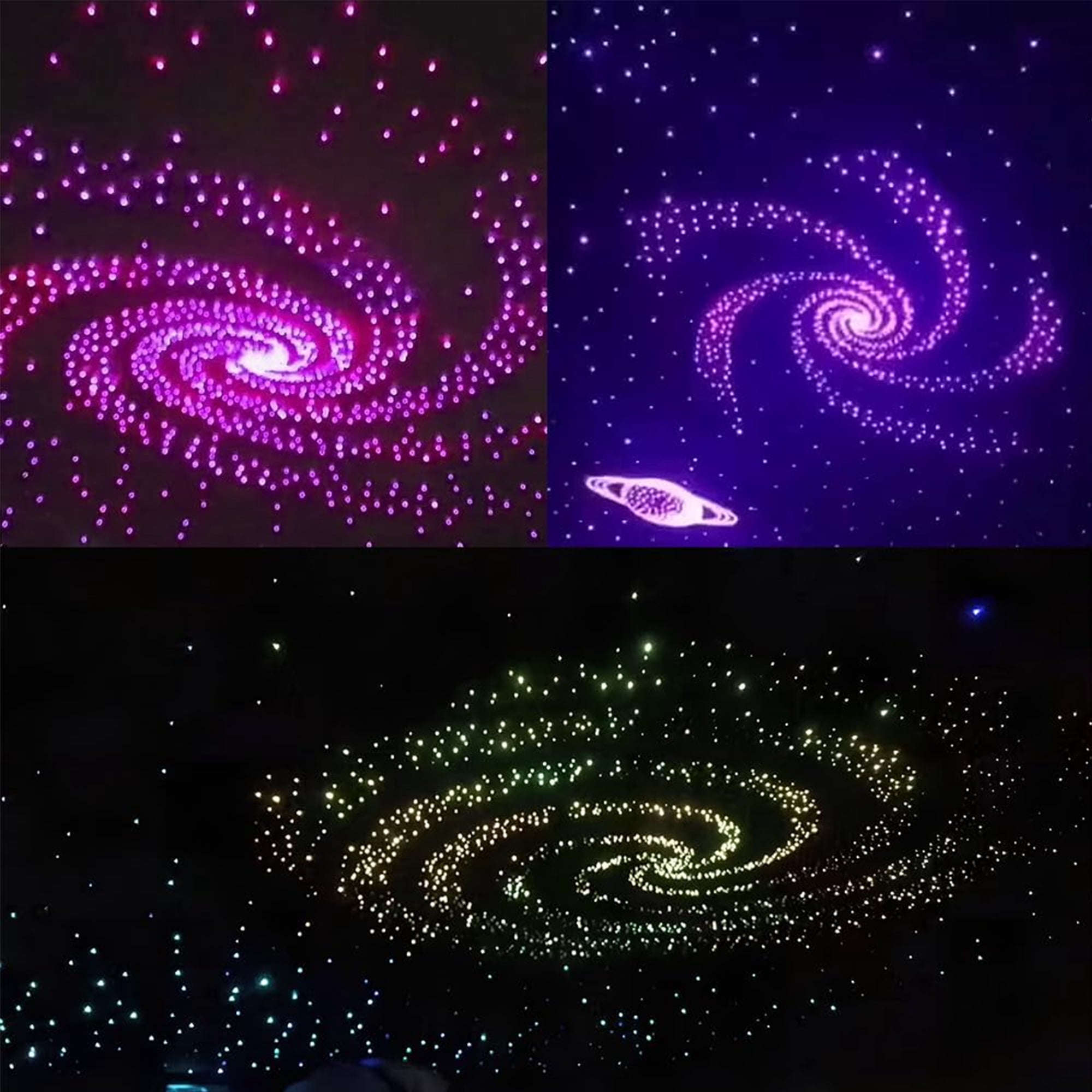 Twinkle Star Ceiling Light Kit, 500 Fibers 16W RGBW Fiber Optic Lights with Remote & App Control, Sound Activated Mode for Car Headliner, Home Theater, Bedroom Ceiling Decoration