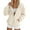 Beige, variant on Women's Plus-Size Zip-Up Hoodie with Raglan Sleeves - Casual Oversized Sweatshirt Hooded Pullover Jacket with Pockets Gray