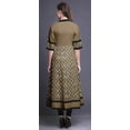 thumbnail image 4 of Bimba Brown Print Block Printed Anarkali Dress Long Kurti For Women Indian A Line Casual Top Tunic -Small, 4 of 5