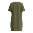 thumbnail image 5 of jtjvou Swimsuit Coverup for Women 2026 Short Sleeve Bathing Suit Cover Ups Beach Summer T-Shirt Dresses with Pockets Army Green S, 5 of 8