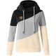 thumbnail image 3 of Sudaderas con capucha para mujer, suéter con cuello vuelto, informal, de manga larga, color block, sudaderas con capucha, suéteres, tops de otoño Fokelyi WRMH-1664-15, 3 of 5