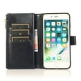 thumbnail image 5 of iPhone 8 Plus Wallet Case, iPhone 7 Plus Case 9 Cards Holder Zipper Wallet Case for Women Men Shockproof Hand Strap Full Protective Flip Stand Cover for Apple iPhone 8 Plus/7Plus-Blue, 5 of 9