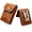 Light Brown, variant on Leather Cigarette Case Holder 20 Capacity box bag, Mini EDC Wallet with Steel Clip, Waterproof Lining, Multifunction Travel Storage Pouch for Cards Cash Keys Outdoor