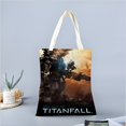 thumbnail image 2 of Titanfall Bolso de tela con estampado de lienzo para mujer, bolsa de compras reutilizable y estética, con cremallera interior, regalo para mujer,38*45cm., 2 of 6