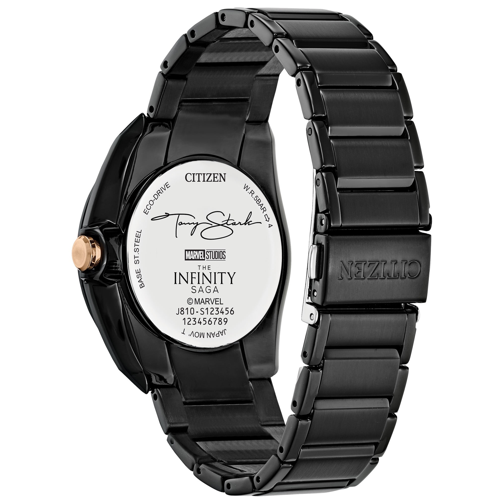 Citizen Men's Eco-Drive Marvel Tony Stark Black IP Watch - AW1019