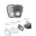 thumbnail image 2 of 6200 Half Face Dust Mask Safety Work 503 5N11 Particle Filters Goggles Fit For Industrial Labor Paint Spray Decoration Grinding, 2 of 6