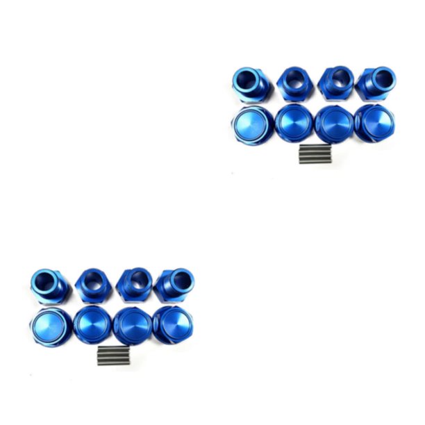 Ounissouiy Wheel Nut Wheel 24mm For Wheel D2-S-ARA310929 1/5 ARRMA For 1/5 D2-S-ARA310929 Aluminium Nut For azul 2Conjunto