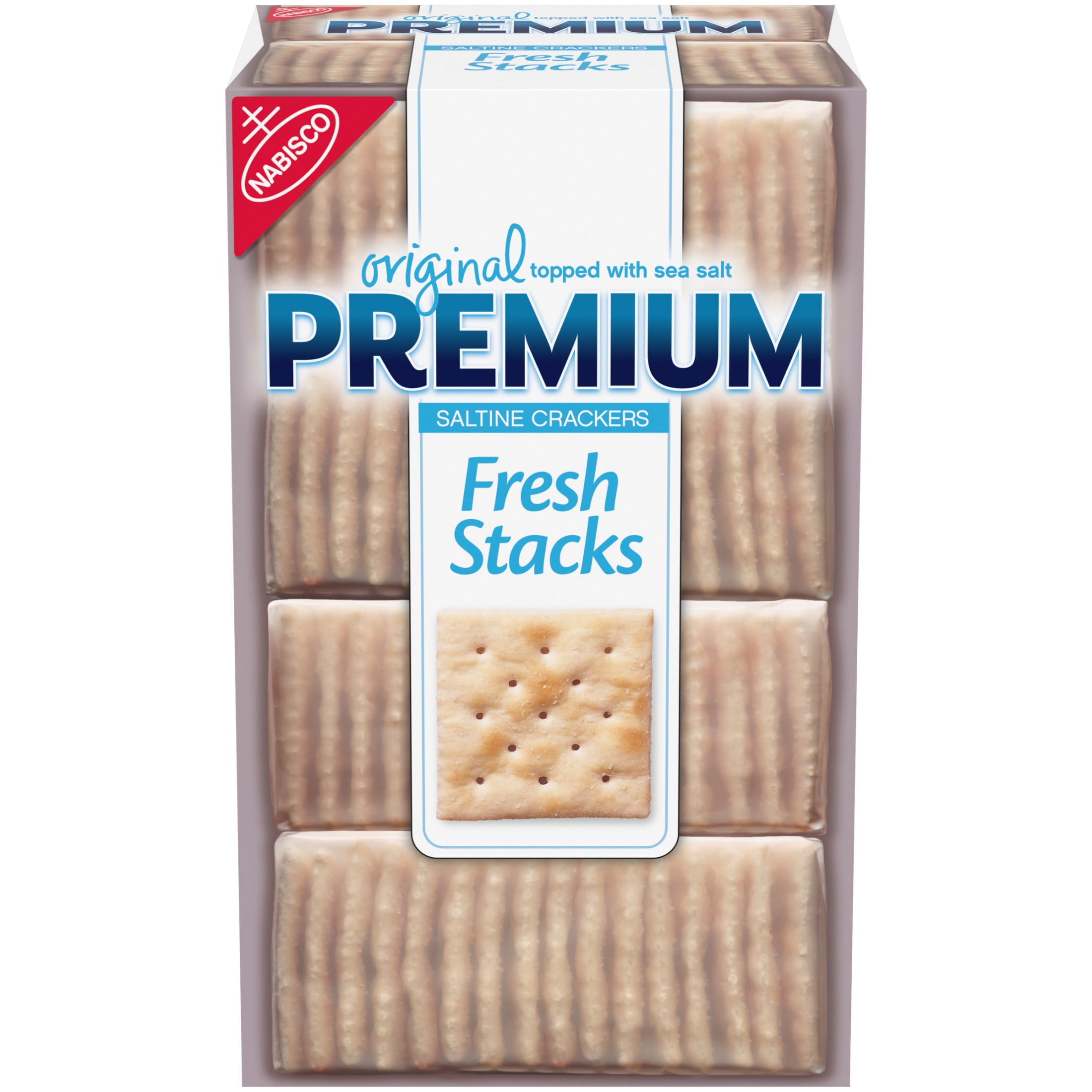 (3 pack) Premium Fresh Stacks Original Saltine Crackers, Travel Snacks, 13.6 oz (8 Multi Snack Packs)