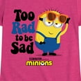 thumbnail image 3 of Despicable Me Minions - Too Rad To Be Sad - Toddler & Youth Girls Short Sleeve Graphic T-Shirt, 3 of 5