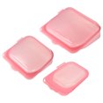 thumbnail image 1 of Reutilizable Silicona Alimentos Almacenamiento Bolsas 3 uds, Silicona Congelador Bolsas Snack Bolsas Conservación Bolsa Frigorífico Fresco Bolsas-Rosa (Pequeña+Mediana+Grande), 1 of 5