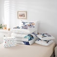 thumbnail image 6 of Homewish Letter K Monogrammed 7 Pieces Bedding Comforter Set,Cartoon Astronaut Full Bedding Set,Watercolor Ink Painting Fitted Sheet Flat Sheet For Kids,Microfiber Room Decorative Reversible, 6 of 8