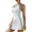 white, variant on Attraco Tennis Dresses for Women Contrasting Colors with Shorts and Pockets and Bra V Neck Racerback Golf Activewear