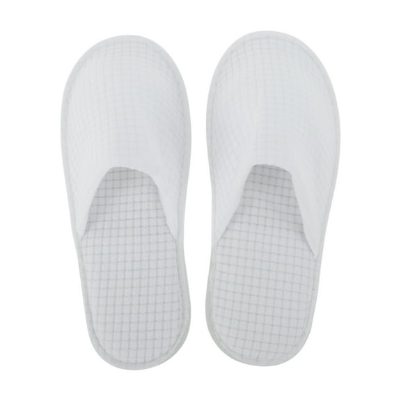 Unique Bargains 1 Pair Disposable Slippers Foldable Closed Toe Anti-slip Hotel Slippers White