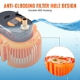 thumbnail image 2 of VEVOR Automatic Pool Cover Pump 1/10 HP 75W 540 GPH Submersible with 3 Adapters & 16 ft Hose - Orange - 1/10 HP, 2 of 5