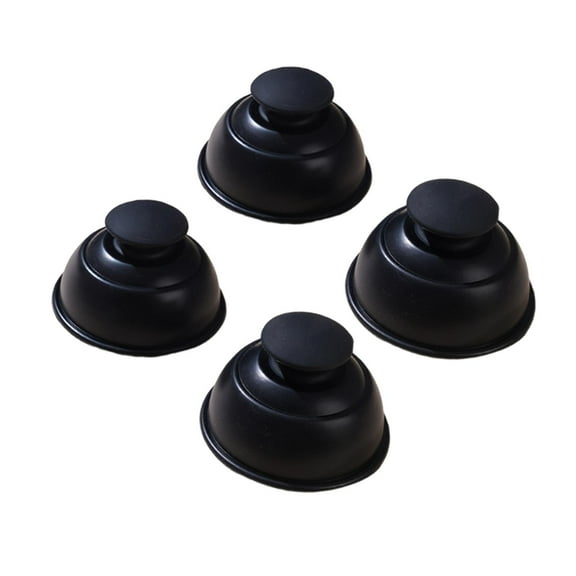 Dualoai 4 Pieces Silicone Cupping Sets Cups Massage for Back Women Men Arms and Feet Black