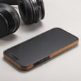 thumbnail image 4 of Compatible with iPhone Case,Luxury PU Leather Fold Bracket Stand Holder Design,Logo View Camera Lens Protection Soft Shockproof Cover Phone Case (Black,iPhone 15 Plus), 4 of 5