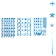 thumbnail image 3 of Bearachild Pegatinas de pared de luna y estrellas luminosas para habitación de niños, guardería, decoración del hogar, calcomanías de pared que brillan Decoración del hogar azul Bearachild HA001760-02, 3 of 6