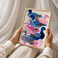 thumbnail image 3 of Colorful Ducks Pattern Poster Kitsch Animal Wall Art Decor, Matte Canvas Stretched, Posters for Room Bedroom Living Room Bathroom Wall Decor, Posters & Art Prints, Gift., 3 of 6