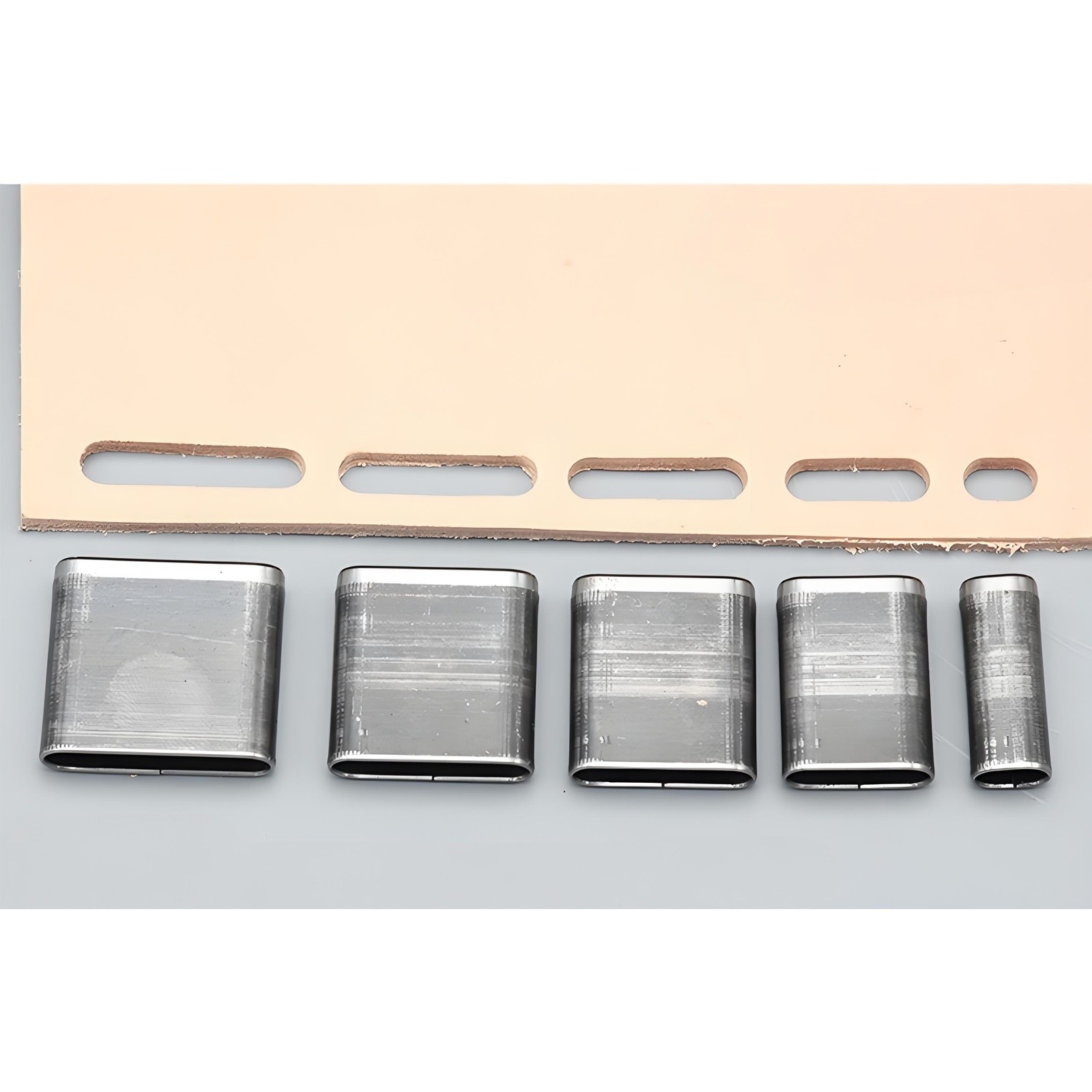 Leather Belt Slot Punch Tool Set – Oval Hole Cutter Kit for DIY Leather Straps & Belts, Heat-Treated Steel Punches, 6 Sizes (5×8mm–6×27mm)