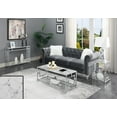thumbnail image 7 of Convenience Concepts Town Square Chrome Console Table, Faux White Marble/Chrome Frame, 7 of 7