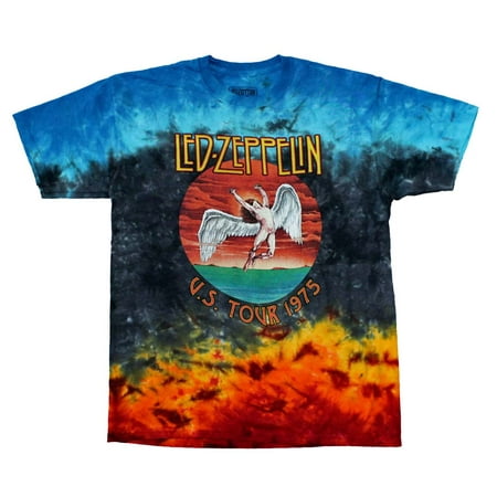 Led Zeppelin Icarus 1975 Tie Dye T-Shirt - Blue -