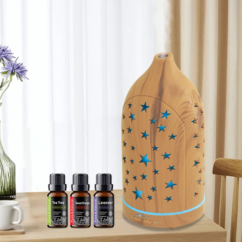 200ml Essential Oil Diffuser for Home 7 LED Color Changing, Ultra Quiet, BPA-Free Aromatherapy Diffuser for Office, Yoga & Sleep